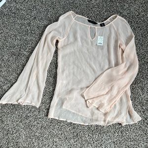 NWT womens express long sleeve sheer top